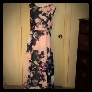 NWT pink floral maxi dress